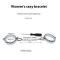 Silver zinc alloy handcuffs and footcuffs with stainless steel bracelet closures for adult restraints
