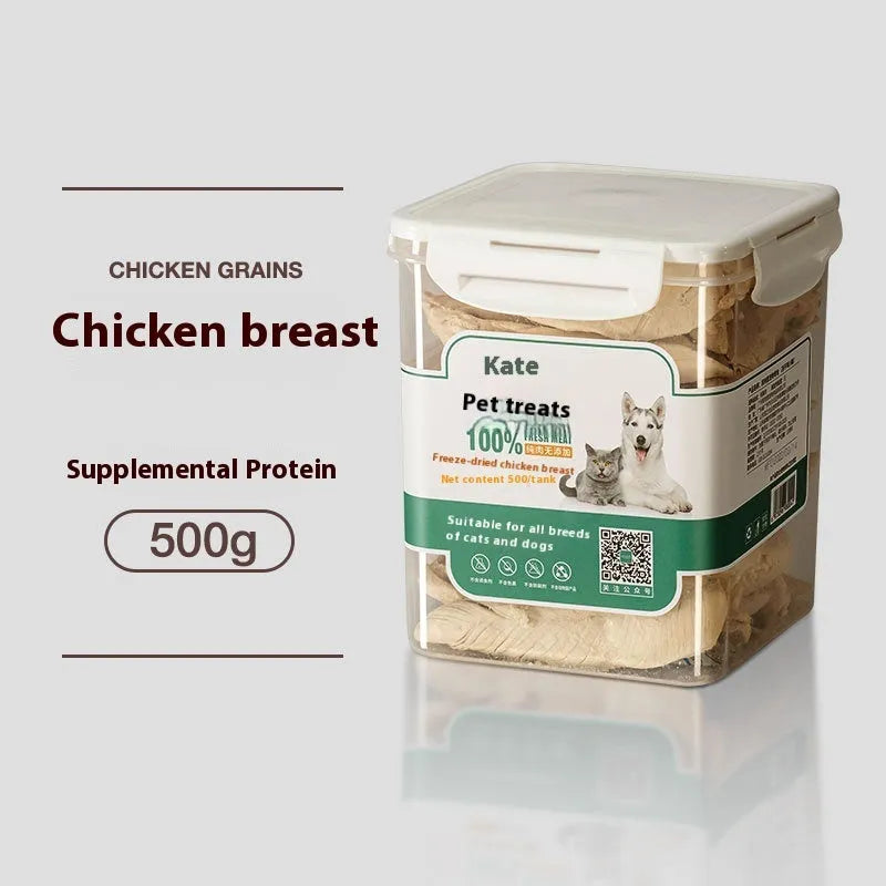 500g bag or barrel of freeze-dried chicken nuggets cat snack