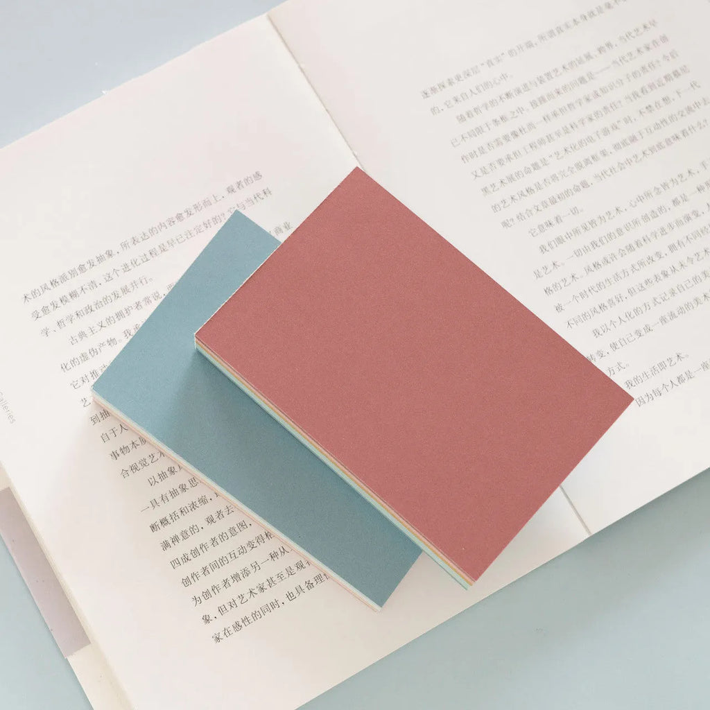 Large 12cm x 8cm coloured post-it notes pack with six colours and self-adhesive backing