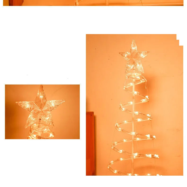 6ft tall LED spiral Christmas tree light with remote control for indoor and outdoor decoration