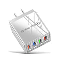 4USB mobile phone charger with luminous indicator in various colour options