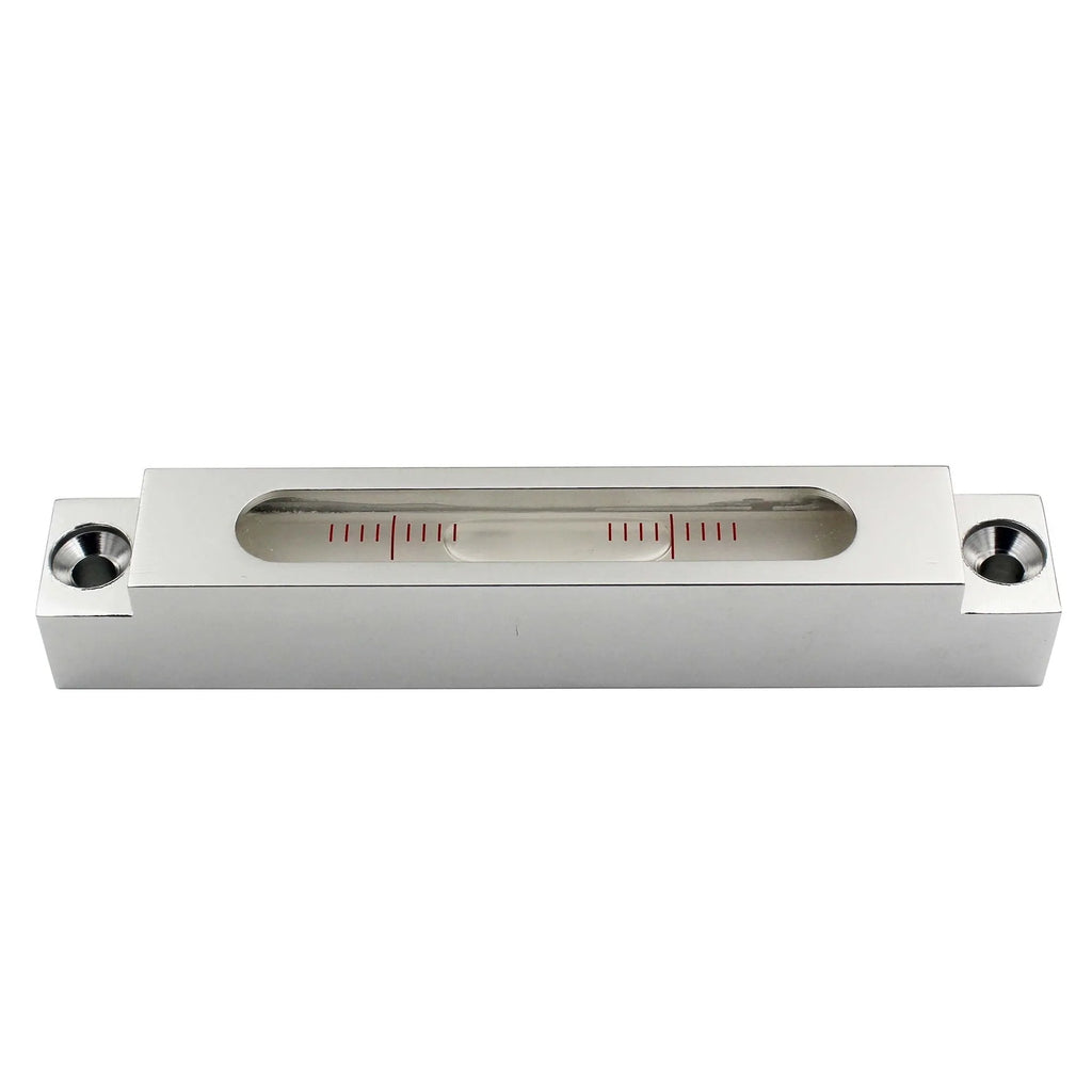 Compact metal and glass mini strip level measuring 132mm with dual accuracy scales for workshop use