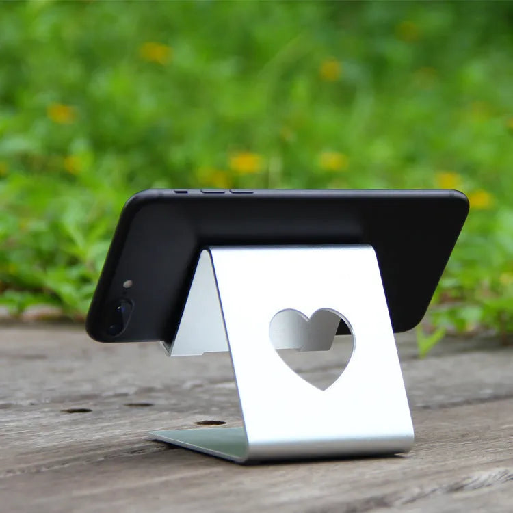 Aluminium alloy foldable stand for phone and tablet PC, black finish