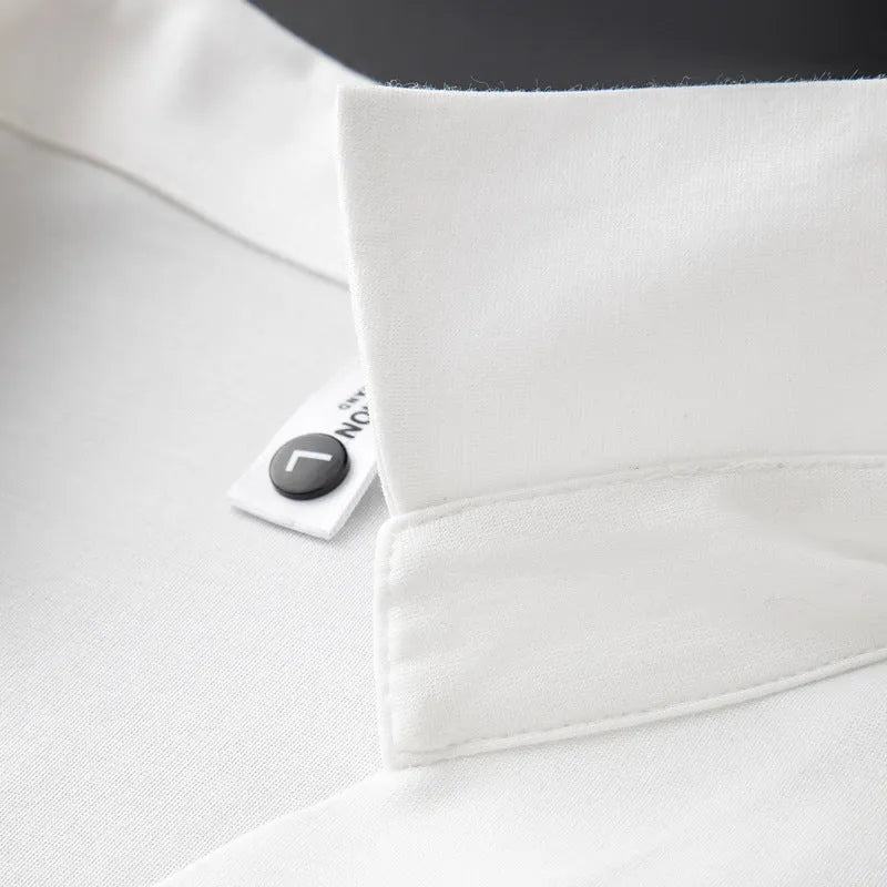 Men's slim fit lapel collar polo short-sleeved t-shirt in black, brown, and white colours