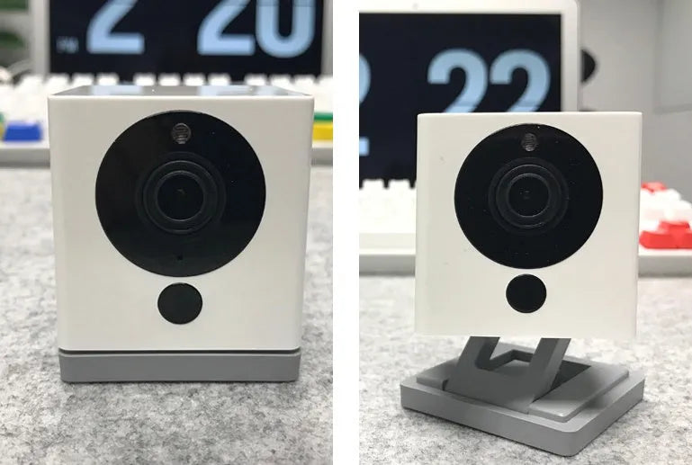 White compact indoor WiFi security camera with 1080P resolution and night vision