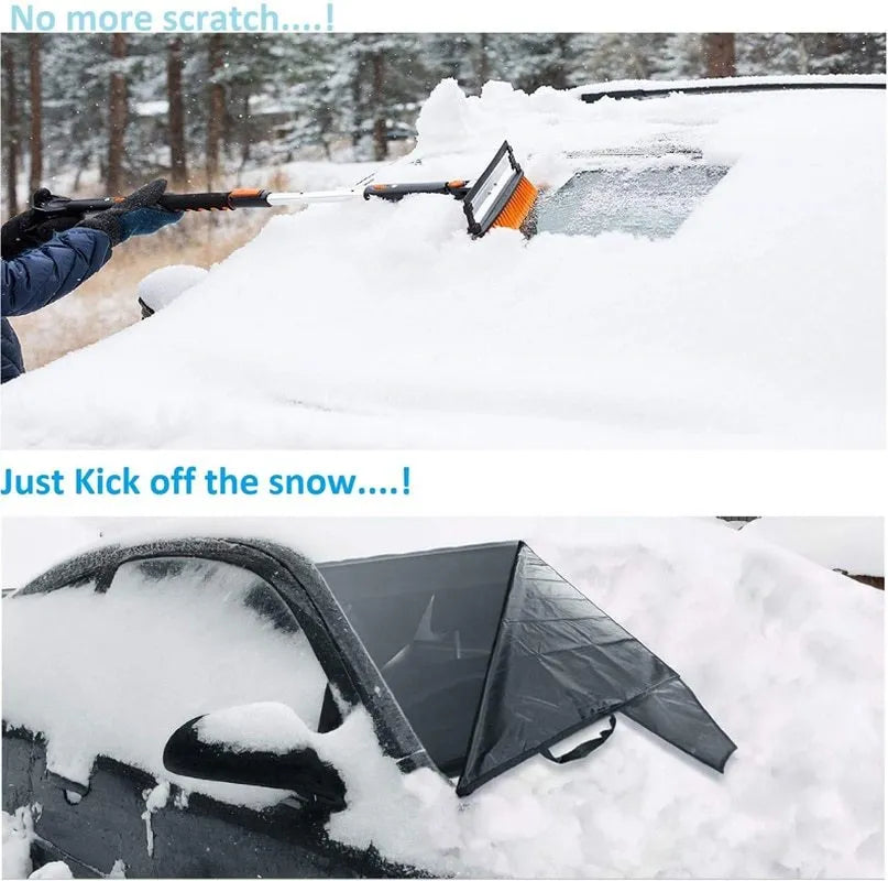 Black rubber Oxford cloth windshield ice and snow gown for car frost protection