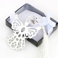 Stainless steel cartoon bookmark with angel eagle design on a white background