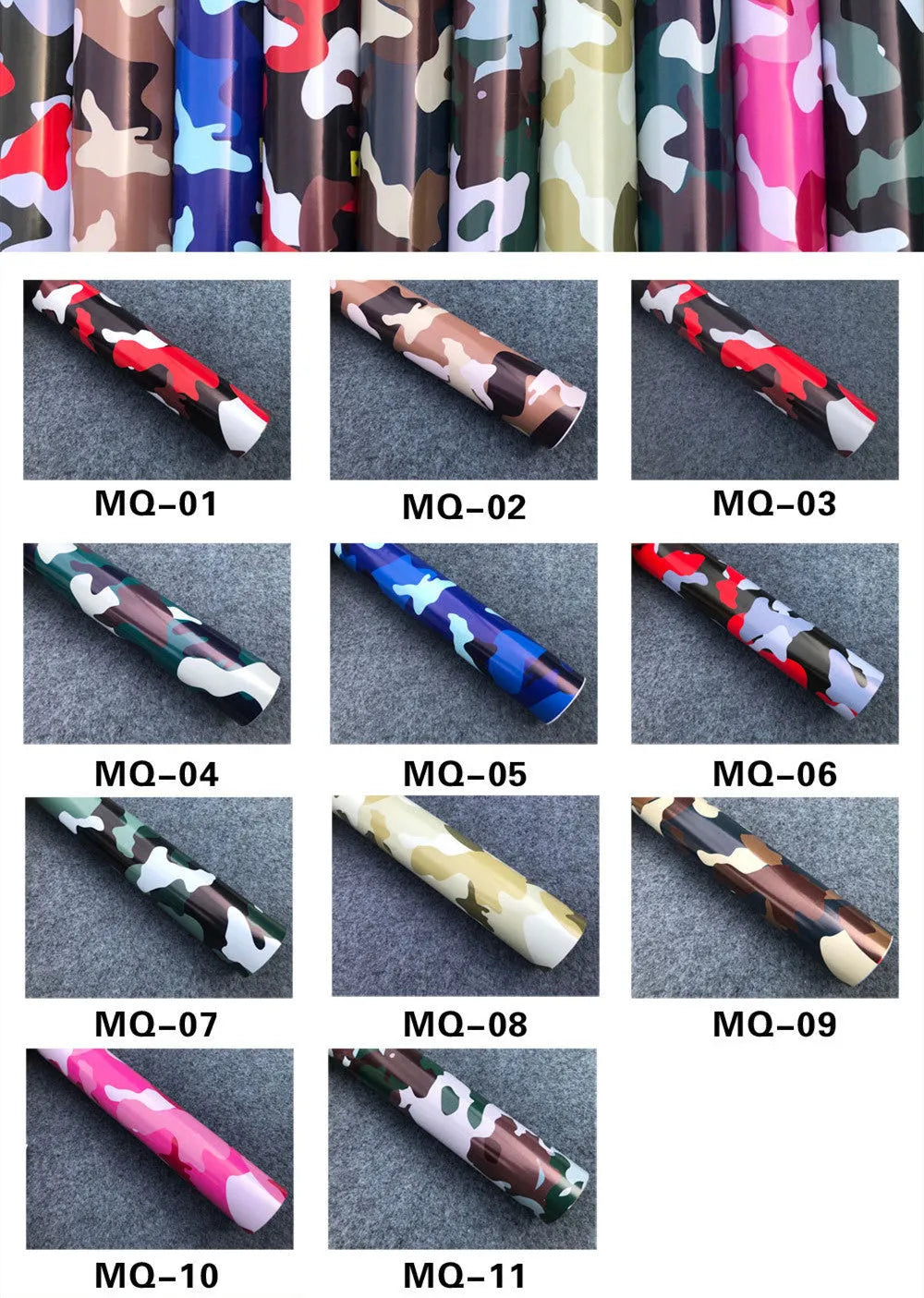 Camouflage car body film self-adhesive sheet 30cm x 1.2m in camouflage pattern