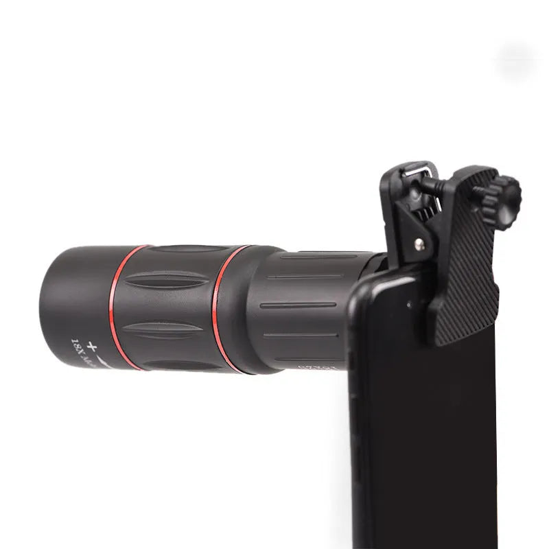 18X telescope zoom mobile lens kit with clip and flexible tripod for Samsung smartphones