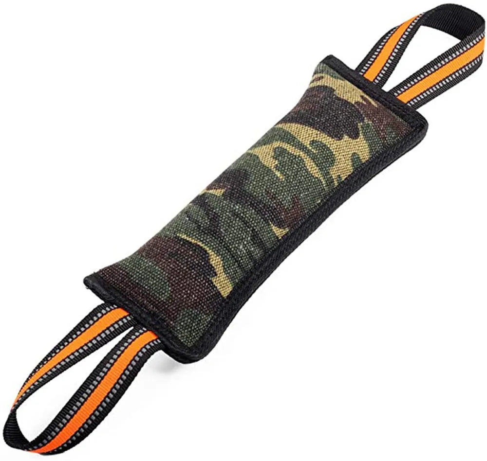 55cm long jute dog bite stick with yellow reflective edges for training
