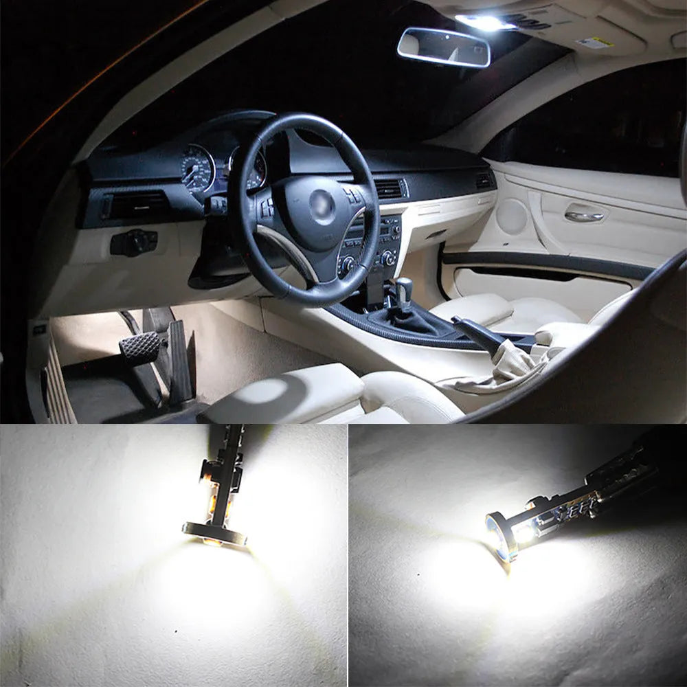 T10 W5W LED car light with blackboard white colour and fibre glass board construction