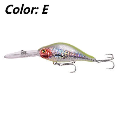 10.5cm hard fishing lure with deep diving lip and multiple colour options