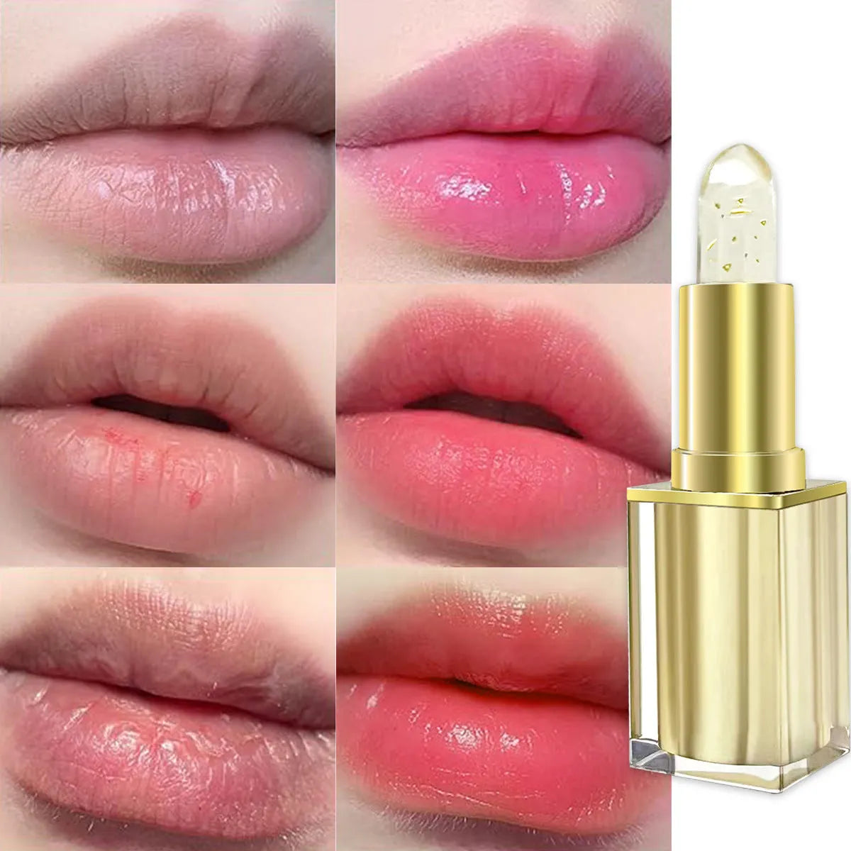 Moisturising temperature-sensitive colour-changing lip balm lipstick style YB1001 in standard size