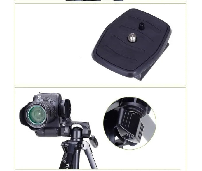 Yunteng 668 black magnesium alloy tripod with 3D damping pan tilt, 150cm height, and tripod bag
