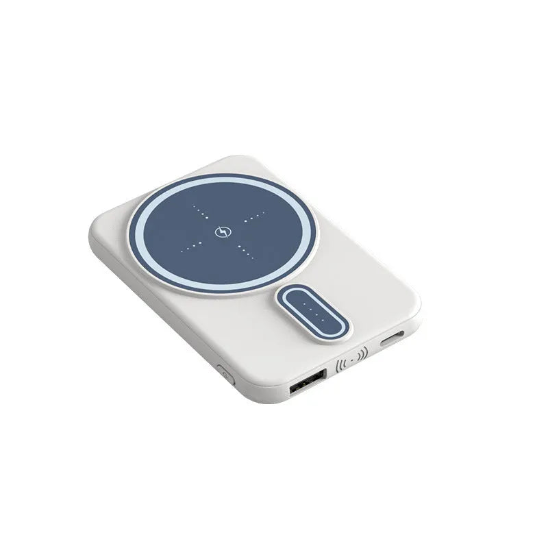 Small 5000mAh portable power bank with plastic shell, Multi-U port output, 93x62x14mm size
