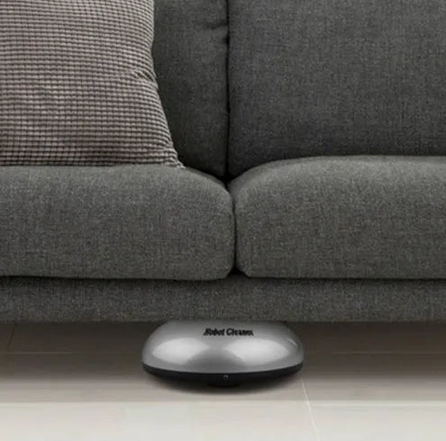 Silver mini automatic vacuum cleaning robot with compact 18cm dimensions for small spaces