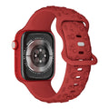 Embossed rose silicone Apple Watch strap in multiple colours for 38/40/41mm and 42/44/45mm case sizes