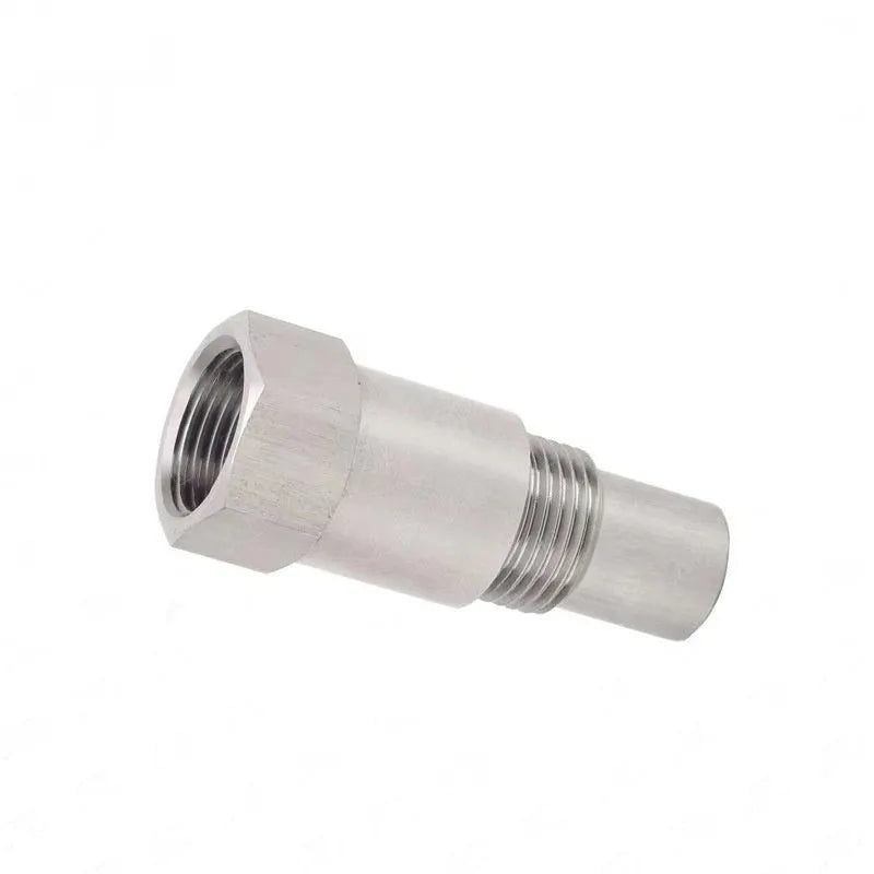 304 stainless steel oxygen sensor connector adapter on a white background