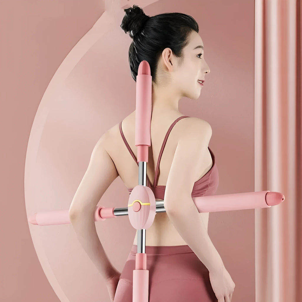 Children's adjustable open back stick for fitness body shaping with TPE and PP materials