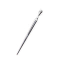 Silver metal urethral plug stick with graduated round beads and horse eye base