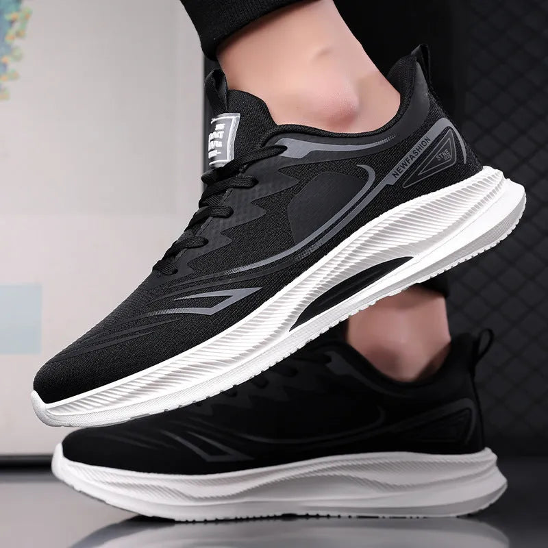 Men's breathable mesh casual shoes in multiple colours with rubber sole