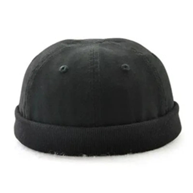 Cotton brimless skullcap sailor cap in Army Green with 12cm depth and 54-58cm circumference for men and women.