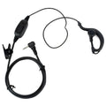 Black single plug headset with 2.5mm audio connector for HYT and Motorola two-way radios