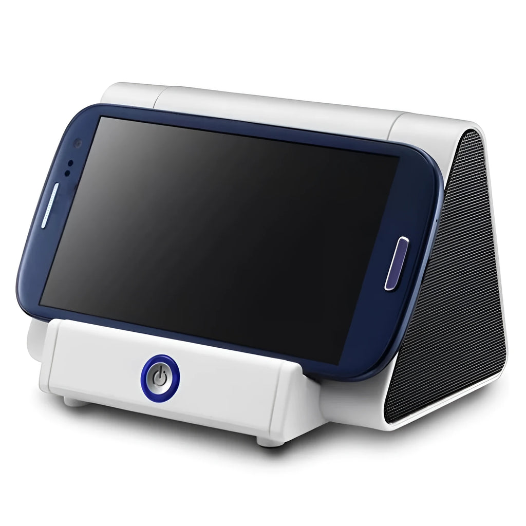 Mini wireless Bluetooth speakers in black or white colours for mobile phones and computers