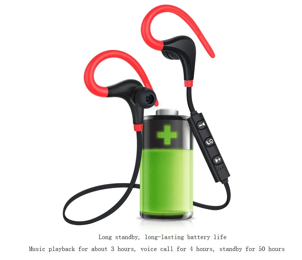 BT-01 Big Horn Sports Bluetooth Headset wireless earbuds, 45g, Bluetooth 4.1, 10m range, black red green blue