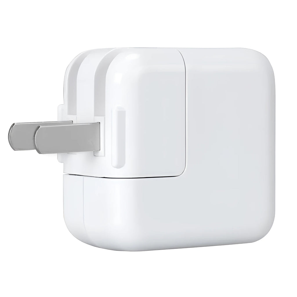 Compatible iPad charger with USB port showing 10W or 12W output options