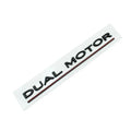 ABS plastic double motor performance badge sticker for Tesla Model 3 bumper.