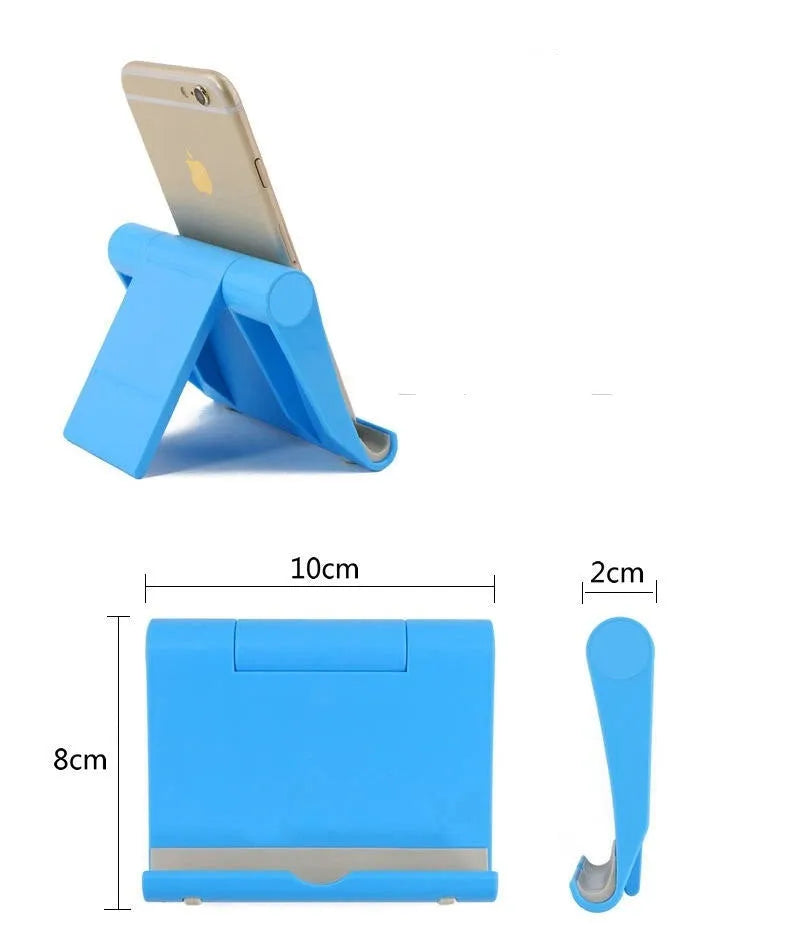S059 universal folding mobile phone tablet holder in black compact size 10cm by 8cm by 2cm