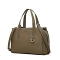 Genuine cowhide leather crossbody bag in horizontal square design with adjustable shoulder strap