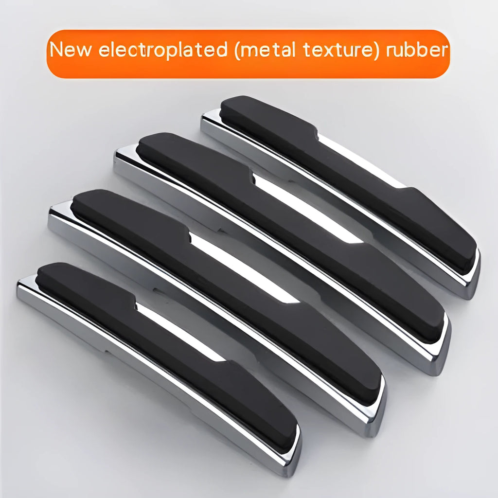 Black silicone car door side bumper protection strips, four-piece set