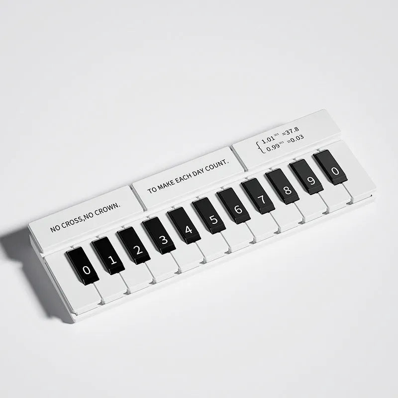 Black and white piano-shaped plastic temporary parking sign for vehicles