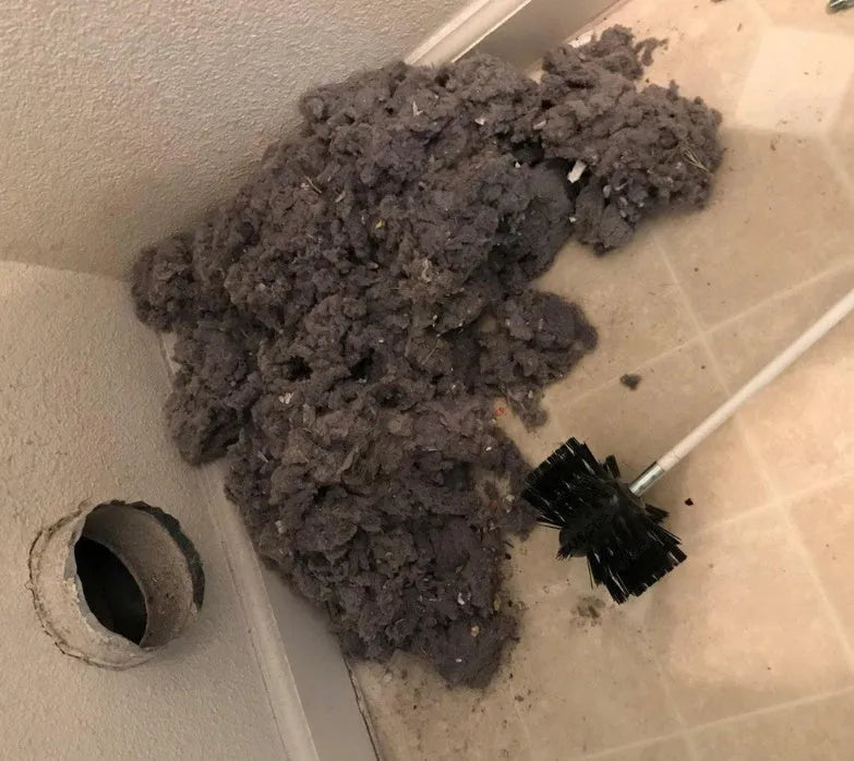 Flexible chimney cleaning brush with bendable rod and nylon bristles for duct inner walls