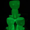 Nightglow synthetic resin succulent flowerpot, 12x7x8cm, character shape, luminous option, tabletop decoration