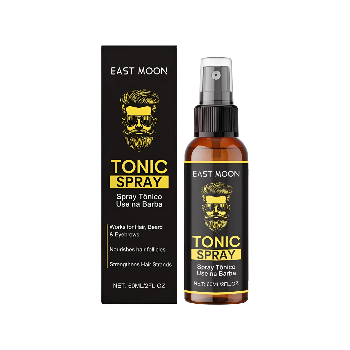 Hair care spray 60ml bottle with ginger root oil and rosemary leaf oil for scalp moisture