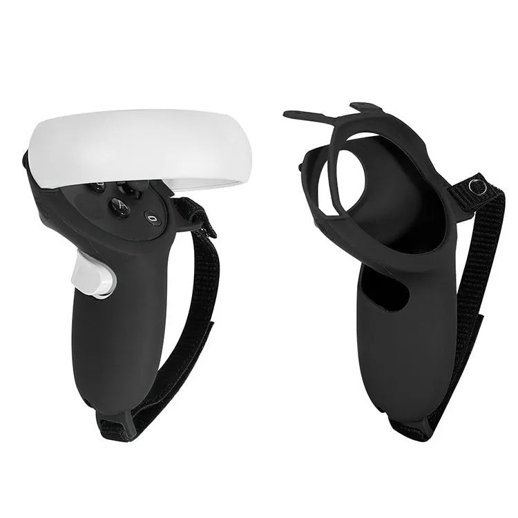 Black silicone glasses host set with protective cover, eye mask, handles and button caps