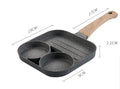 Four-hole non-stick frying pan with medical stone coating and bakelite handle for breakfast cooking