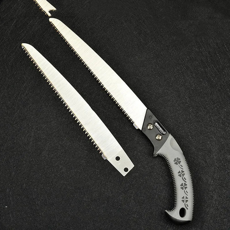 460mm Japanese-style two-tone waist saw with 1.2mm blade for tree sawing and woodworking