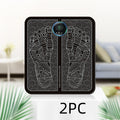 EMS foot massage pad with heat conduction, silver ion circuit printing and rechargeable battery for foot reflexology