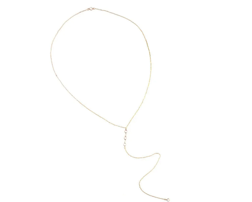 Women's necklace with geometric artificial crystal pendant and plated alloy snake bone chain in gold or silver tone