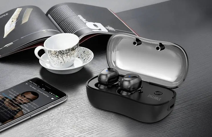 Bluetooth 5.0 True Wireless Stereo sports headphones with compact charging case