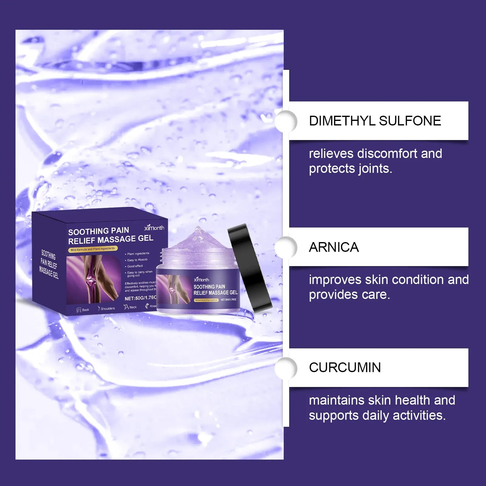 50g tube of body joint care gel suitable for universal skin types