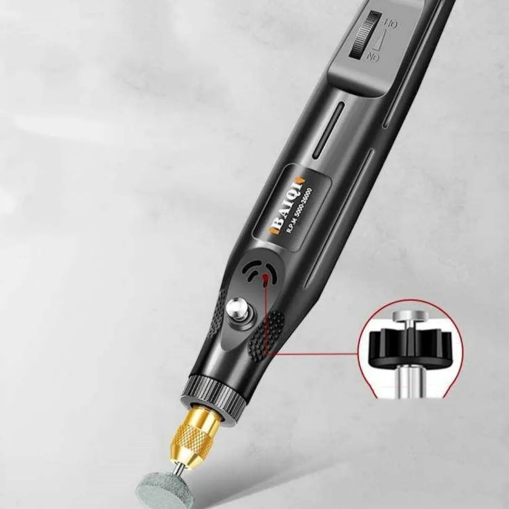 Small handheld right angle grinder for weld seam grinding with 12W motor and compact design