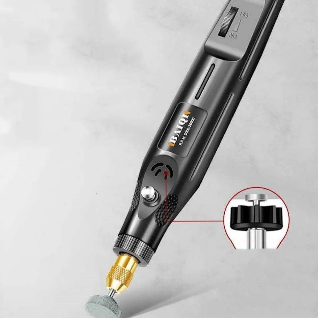 Small handheld right angle grinder for weld seam grinding with 12W motor and compact design