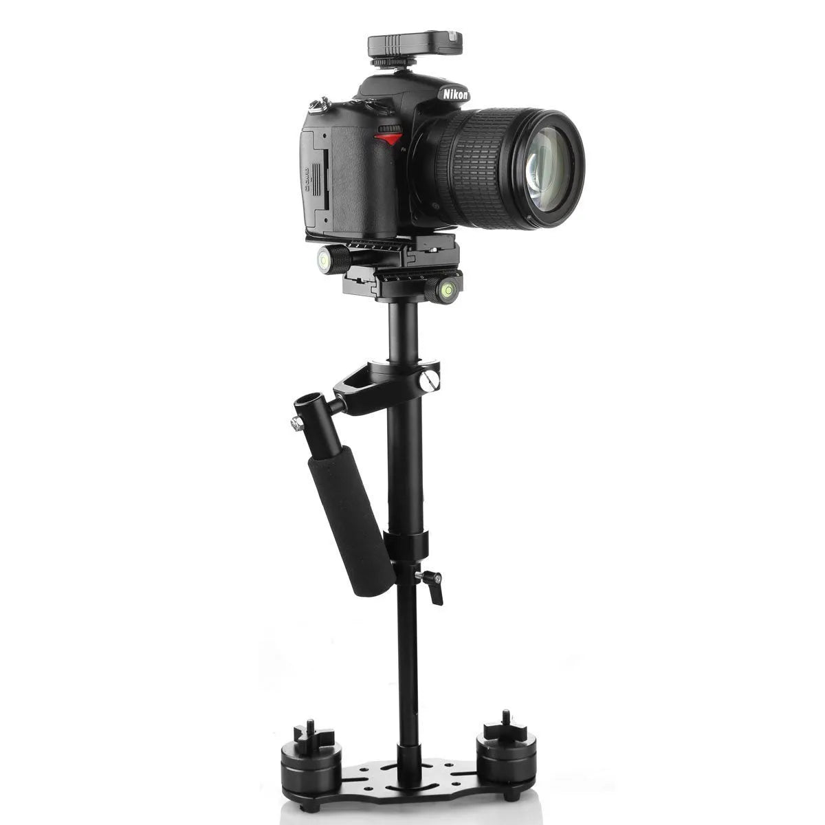 Black aluminium alloy S40 S60 handheld camera stabilizer with adjustable height mechanism