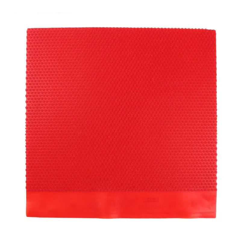 A single sheet of black table tennis rubber with a small pimple texture.