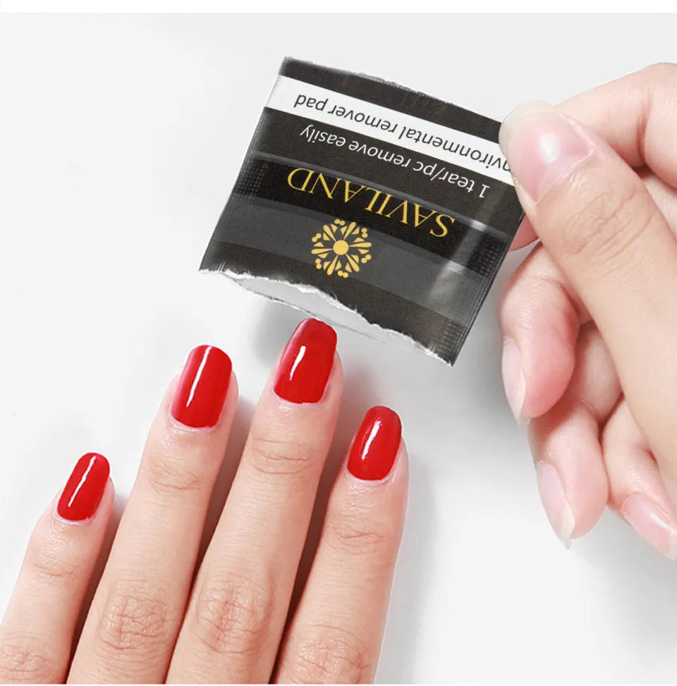 Black nail polish remover wraps, 200 PCS per box, self-contained cotton, 132mm x 53.5mm x 103mm box